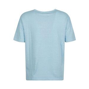 BASE MILANO Women's Cotton Crew Neck T-Shirt Women CLEAR BLUE T-Shirts & Tops